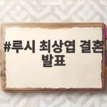 루시 최상엽 결혼 발표