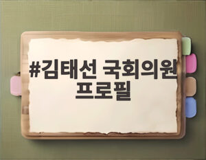 김태선 국회의원 프로필