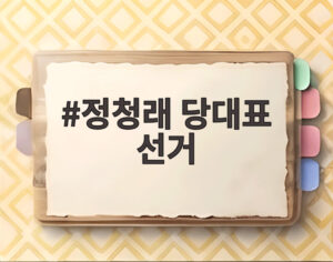 정청래 당대표 선거