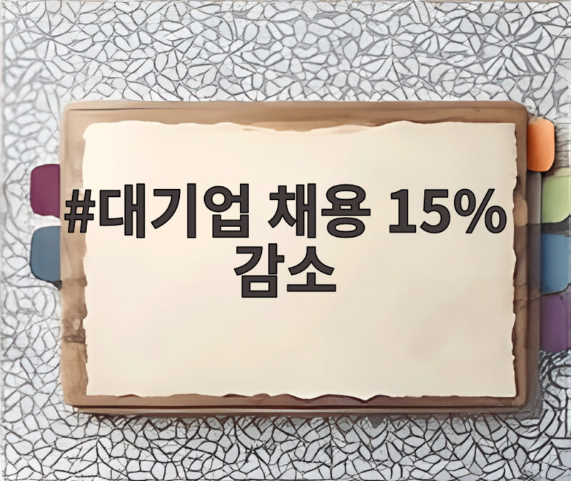 대기업 채용 15% 감소, SK하이닉스 채용 일정과 연봉 자세히 알아보기 1 대기업 채용 15% 감소