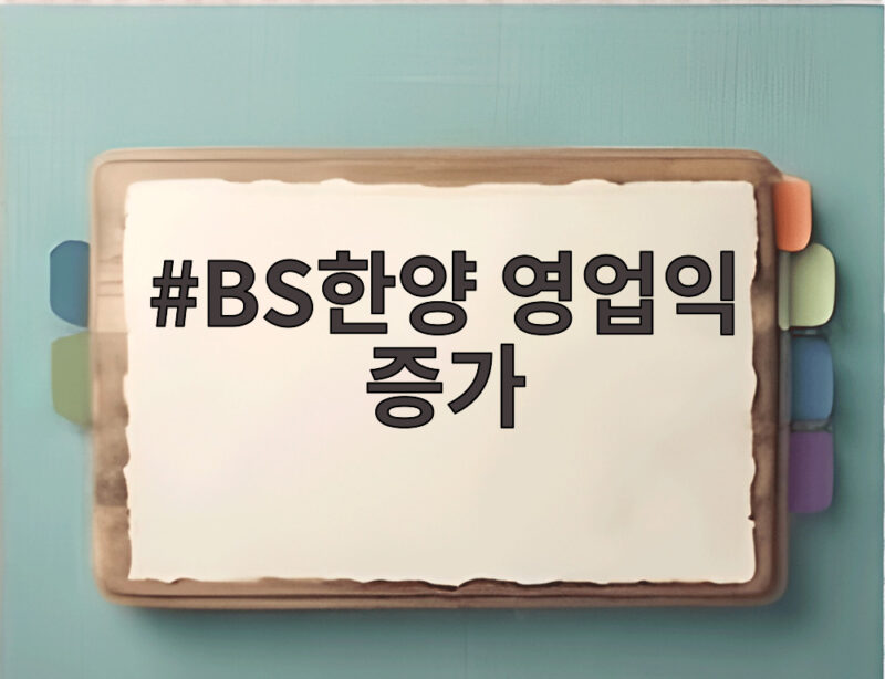 BS한양 영업익 증가