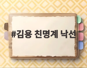 김용 친명계 낙선