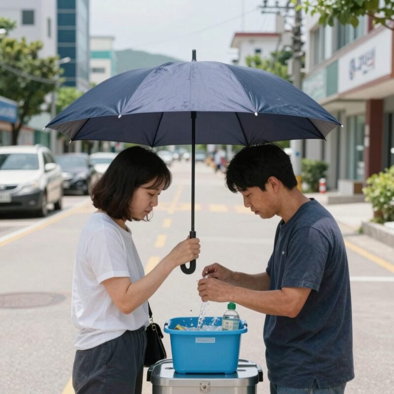 경남 온열질환자 폭염 예방을 위한 시원한 그늘과 물