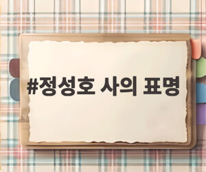 정성호 사의 표명