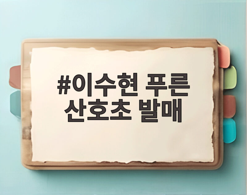 이수현 푸른 산호초 발매