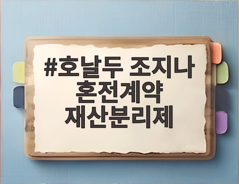 호날두 조지나 혼전계약 재산분리제