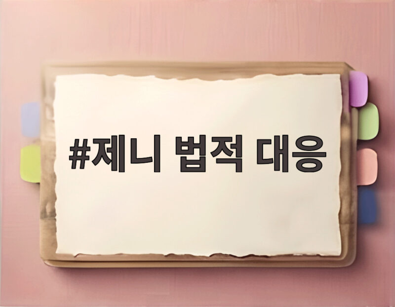 제니 법적 대응