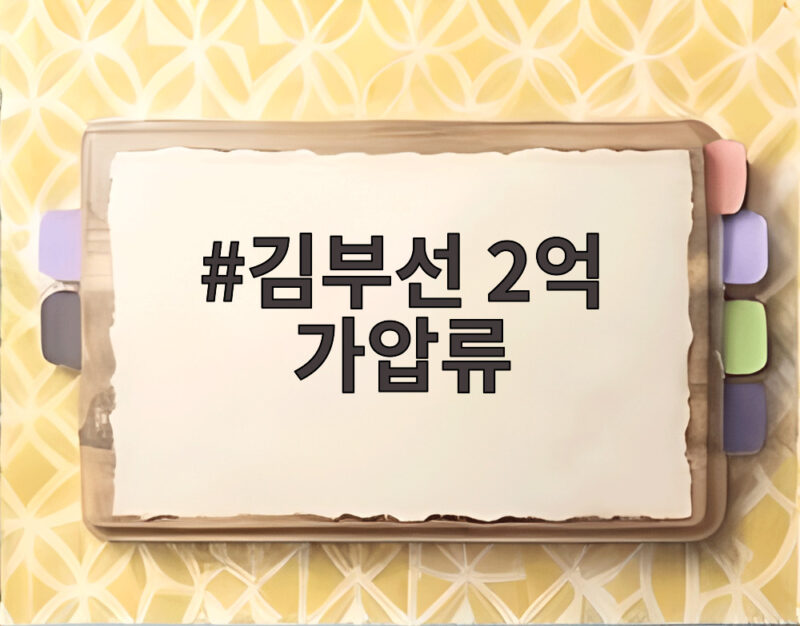 김부선 2억 가압류