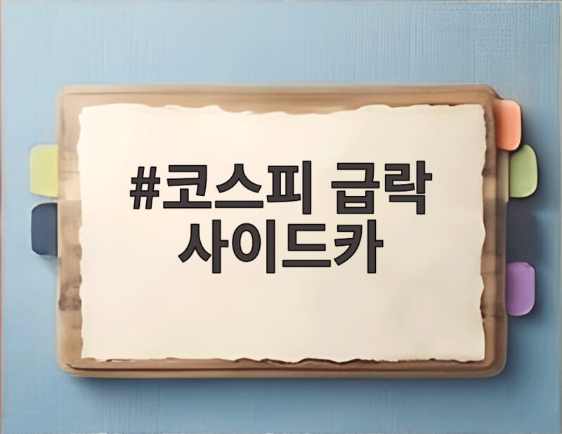 코스피 급락 사이드카