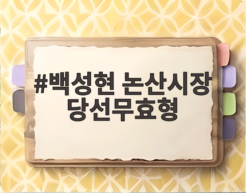 백성현 논산시장 당선무효형, 기부행위 인정된 이유는 1 백성현 논산시장 명당무효형