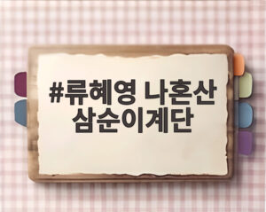 류혜영 나혼산 삼순이계단