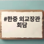 한중 외교장관 회담 어떤 이야기 나왔나 한중 외교장관 회담