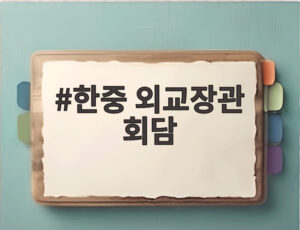 한중 외교장관 회담