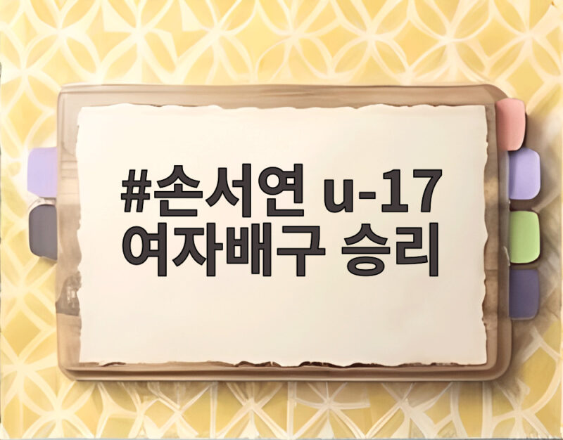 손서연 u-17 여자배구 승리