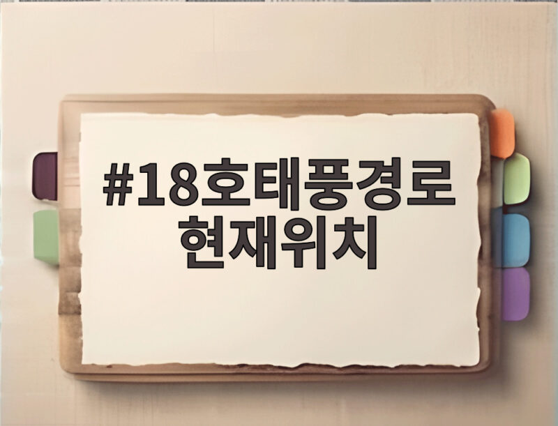 18호태풍경로 현재위치 24시간 내 발생 가능한 한반도 영향은 1 18호태풍경로 현재위치