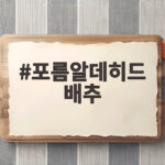 포름알데히드 배추