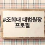 조희대 대법원장 프로필 관례를 깬 서면 제청 논란 그 이후의 전망까지 조희대 대법원장 프로필