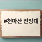 천마산 전망대 임시 개관 모노레일 없이 걷기 힘든 진실 천마산 전망대