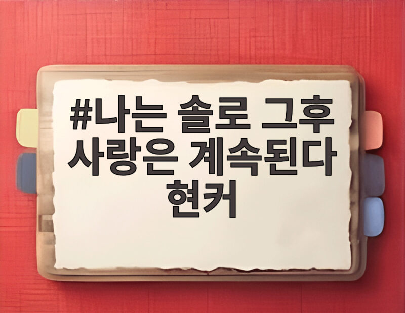 나는 솔로 그후 사랑은 계속된다 현커 커플들의 달달한 실제 연애 근황 1 나는 솔로 그후 사랑은 계속된다 현커