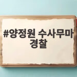 양정원 수사무마 경찰