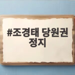 조경태 당원권 정지 2년 6개월 결정 진종오 권영진 서범수 징계 수위와 의미 조경태 당원권 정지