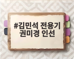 김민석 전용기 권미경 인선