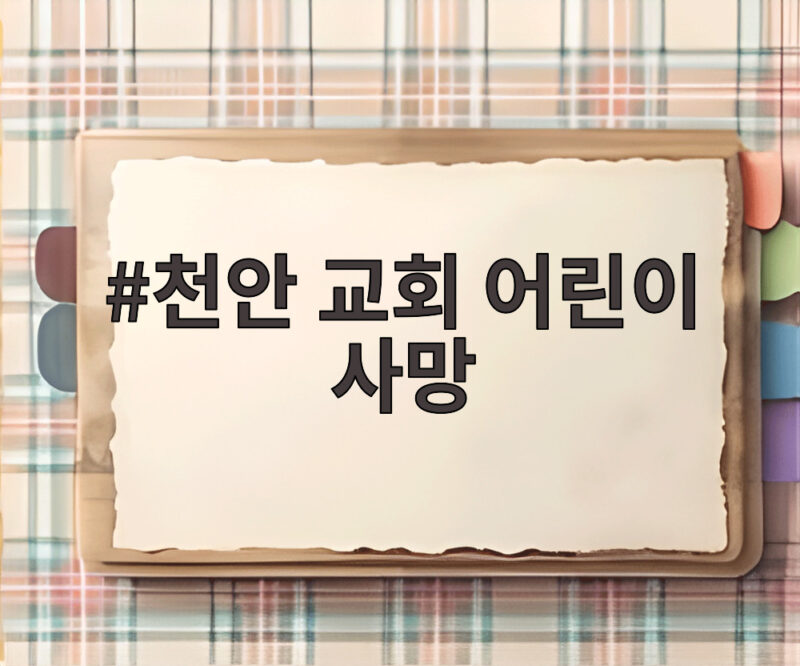 천안 교회 어린이 사망 사건 전말 1 천안 교회 어린이 사망