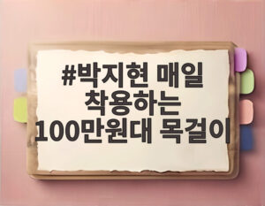 박지현 매일 착용하는 100만원대 목걸이
