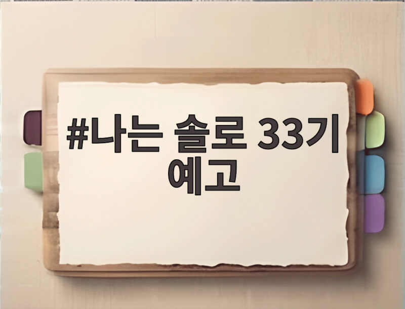 나는솔로 33기 예고 모솔 반전 1 나는솔로 33기 예고