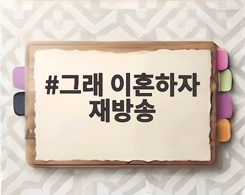 그래 이혼하자 재방송