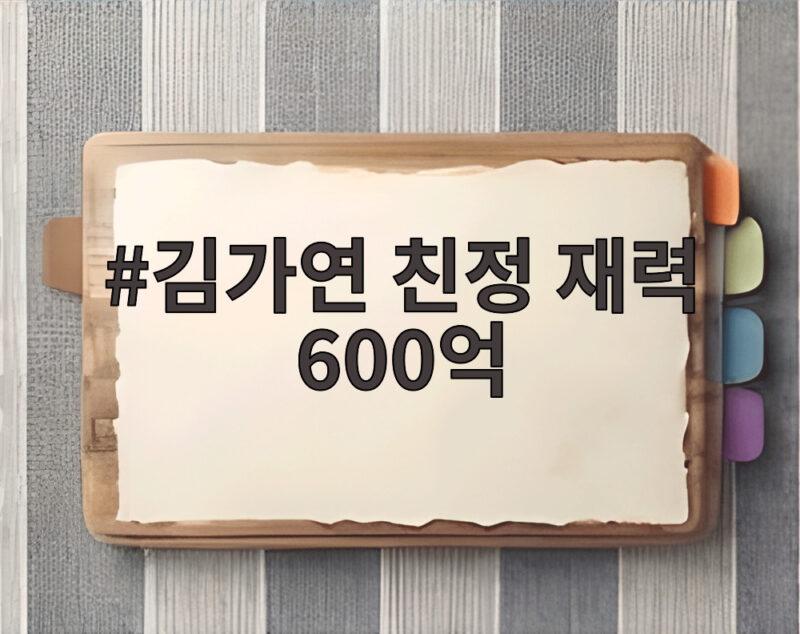 김가연 친정 재력 600억