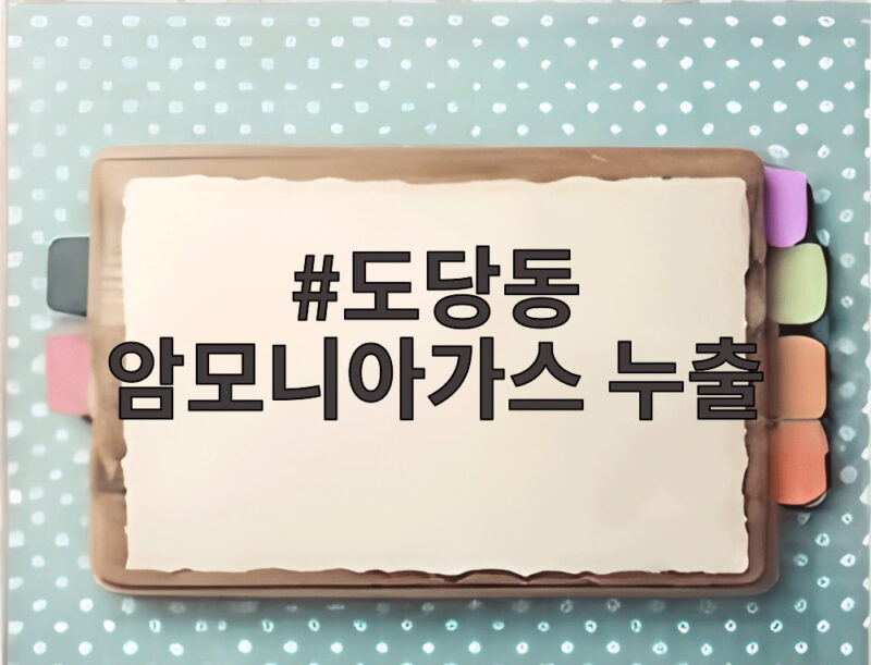 도당동 암모니아가스 누출 사고 대처방법 정리 1 도당동 암모니아가스 누출