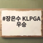 장은수 KLPGA 우승 인내의 첫 트로피 장은수 KLPGA 우승