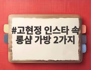 고현정 인스타 속 롱샴 가방 2가지