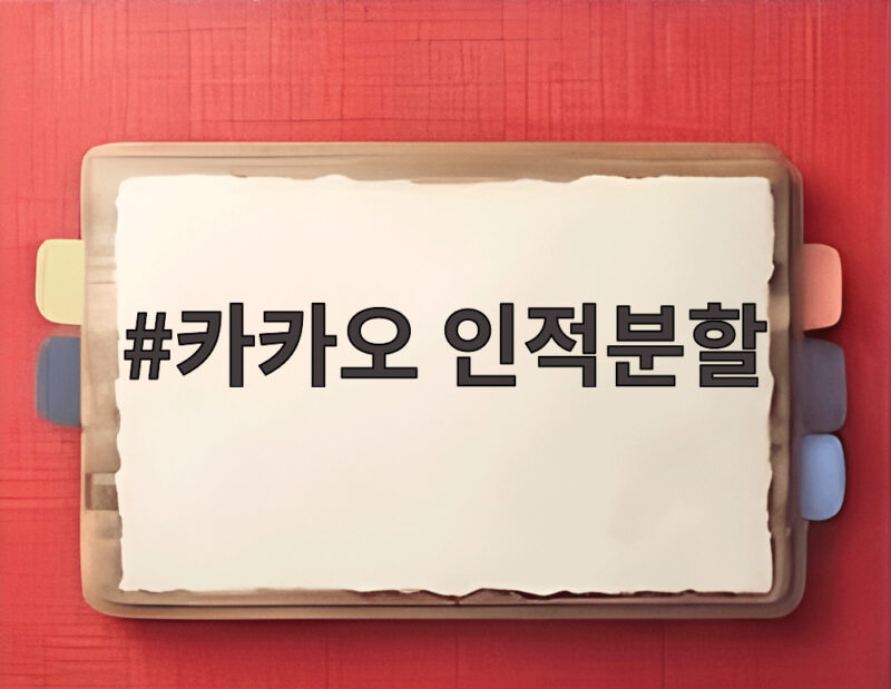 카카오 인적분할
