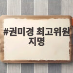 권미경 최고위원 지명 확정 민주당 노동개혁 기대감 커진다 권미경 최고위원 지명