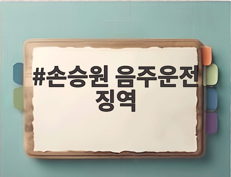 배우 손승원, 5번째 음주운전으로 징역 2년 실형 확정, 항소 포기한 이유는 1 손승원 음주운전 징역