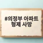 의정부 아파트 형제 사망