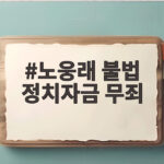 노웅래 불법 정치자금 무죄, 2심도 무죄 판결받은 이유 노웅래 불법 정치자금 무죄