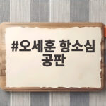 오세훈 항소심 공판 첫 출석 무죄 입증 다짐과 쟁점은 무엇일까 오세훈 항소심 공판
