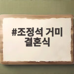 조정석 거미 결혼식 그들이 밝힌 러브스토리와 축가 비하인드 조정석 거미 결혼식