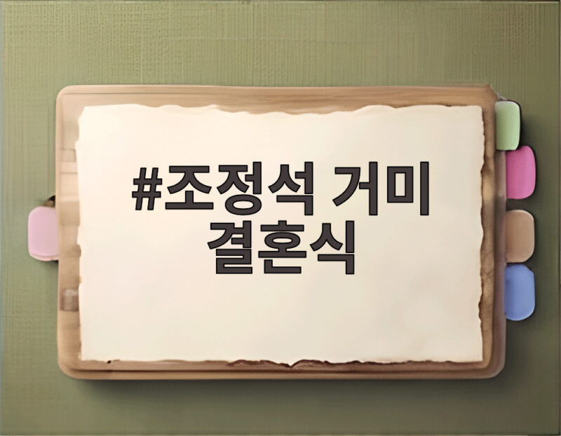 조정석 거미 결혼식 그들이 밝힌 러브스토리와 축가 비하인드 1 조정석 거미 결혼식