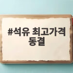 석유 최고가격 동결, 휘발유 1784원과 경유 1773원 유지 이유는 석유 최고가격 동결