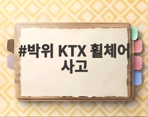 박위 KTX 휠체어 사고