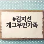 김지선 개그우먼가족