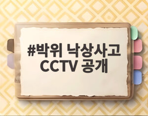 박위 낙상사고 CCTV 공개