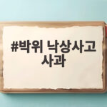 박위 낙상사고 사과, 도우려던 공익요원 실수에 분노했다가 결국 사과 박위 낙상사고 사과