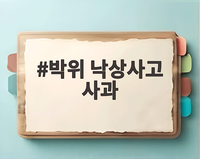 박위 낙상사고 사과