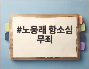 노웅래 항소심 무죄