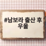 남보라 출산 후 우울